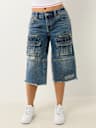 JEANS CAPRI TIPO CARGO HOLGADOS BOBBI