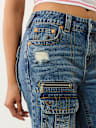 JEANS CAPRI TIPO CARGO HOLGADOS BOBBI