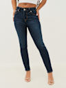 JEANS SKINNY CURVILÍNEOS JENNIE DE TIRO MEDIO