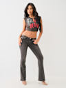NOTCHED NECK RIB CROP TOP