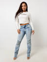 BILLIE MID RISE MOTO STRAIGHT JEAN
