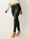 JENNIE FAUX LEATHER PONTE CURVY SKINNY JEAN