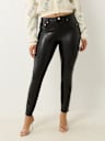 JENNIE FAUX LEATHER PONTE CURVY SKINNY JEAN