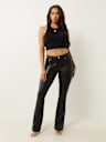 BECCA FAUX LEATHER PONTE BOOTCUT JEAN