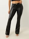 BECCA FAUX LEATHER PONTE BOOTCUT JEAN