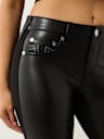 JOEY FAUX LEATHER PONTE FLARE JEAN