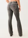 BECCA MID RISE BIG T BOOTCUT JEAN