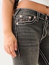BECCA MID RISE BIG T BOOTCUT JEAN