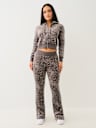 VELOUR LEOPARD TRACK PANT