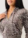 VELOUR LEOPARD ZIP HOODIE 