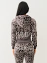 VELOUR LEOPARD ZIP HOODIE 
