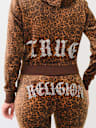 VELOUR LEOPARD ZIP HOODIE 