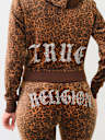 VELOUR LEOPARD ZIP HOODIE 