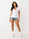 CRYSTAL BUDDHA V NECK TEE