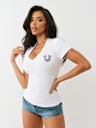 CRYSTAL BUDDHA V NECK TEE