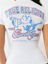 CRYSTAL BUDDHA V NECK TEE