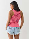 CRYSTAL BUDDHA RIBBED TANK