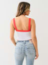 EMBROIDERED CROPPED RINGER TANK
