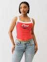 EMBROIDERED CROPPED RINGER TANK