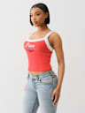EMBROIDERED CROPPED RINGER TANK