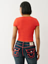 HALF ZIP RIBBED TOP