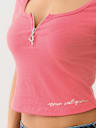 HALF ZIP RIBBED TOP