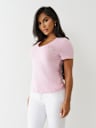 CRYSTAL TRUE LOGO V NECK TEE