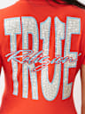 CRYSTAL TRUE LOGO V NECK TEE