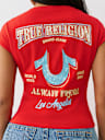 CRYSTAL LOGO LOW PLUNGE TEE