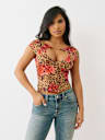 LEOPARD KEYHOLE CHARM TOP