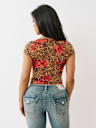 LEOPARD KEYHOLE CHARM TOP