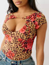 LEOPARD KEYHOLE CHARM TOP