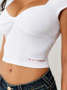 TWIST FRONT CAP SLEEVE TOP