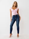 TWIST FRONT CAP SLEEVE TOP