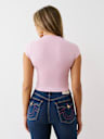 TWIST FRONT CAP SLEEVE TOP