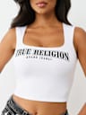 SQUARE NECK LOGO TANK TOP
