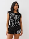 SPORTY RAGLAN RIBBED TOP