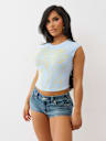SPORTY RAGLAN RIBBED TOP
