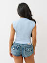 SPORTY RAGLAN RIBBED TOP