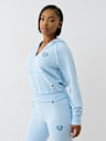 EMBROIDERED TERRY V NOTCH HOODIE