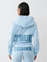 EMBROIDERED TERRY V NOTCH HOODIE