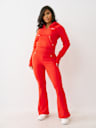 JOEY TERRY EMBROIDERED FLARE SWEATPANT