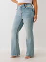 JEANS CORTE DE BOTA BECCA TALLA PLUS DE TIRO ALTO CON COSTURA SÚPER T