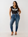 PLUS JENNIE MID RISE SUPER T CURVY SKINNY JEAN