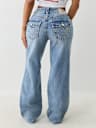 BOBBI CRYSTAL CUTOUT BIG T BAGGY JEAN
