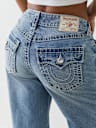 BOBBI CRYSTAL CUTOUT BIG T BAGGY JEAN