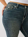 PLUS BECCA MID RISE BIG T BOOTCUT JEAN