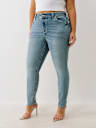 PLUS JENNIE MID RISE BIG T BRAIDED HORSESHOE CURVY SKINNY JEAN