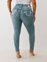 PLUS JENNIE MID RISE BIG T BRAIDED HORSESHOE CURVY SKINNY JEAN