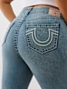 PLUS JENNIE MID RISE BIG T BRAIDED HORSESHOE CURVY SKINNY JEAN